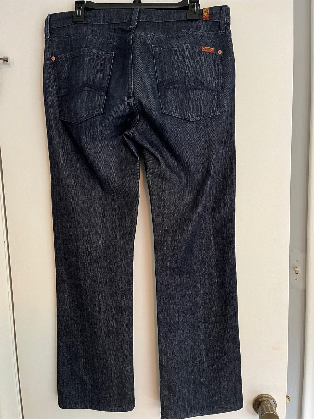 7 For All Mankind Boot Cut Dark Indigo Jeans 34 - Picture 2 of 9
